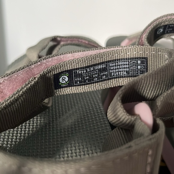 Teva Olive Green and Pink Sandals - Picture 8 of 8